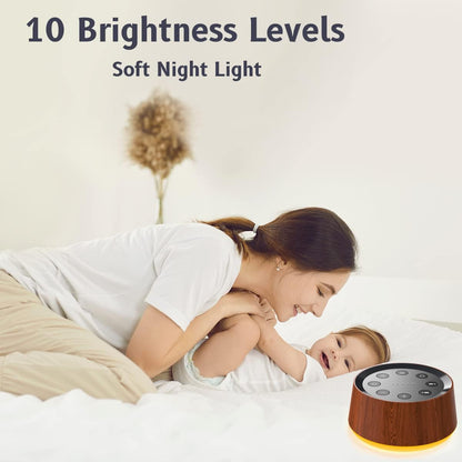 Brown Noise Sound Machine with 30 Soothing Sounds 12 Colors Night Light White Noise Machine for