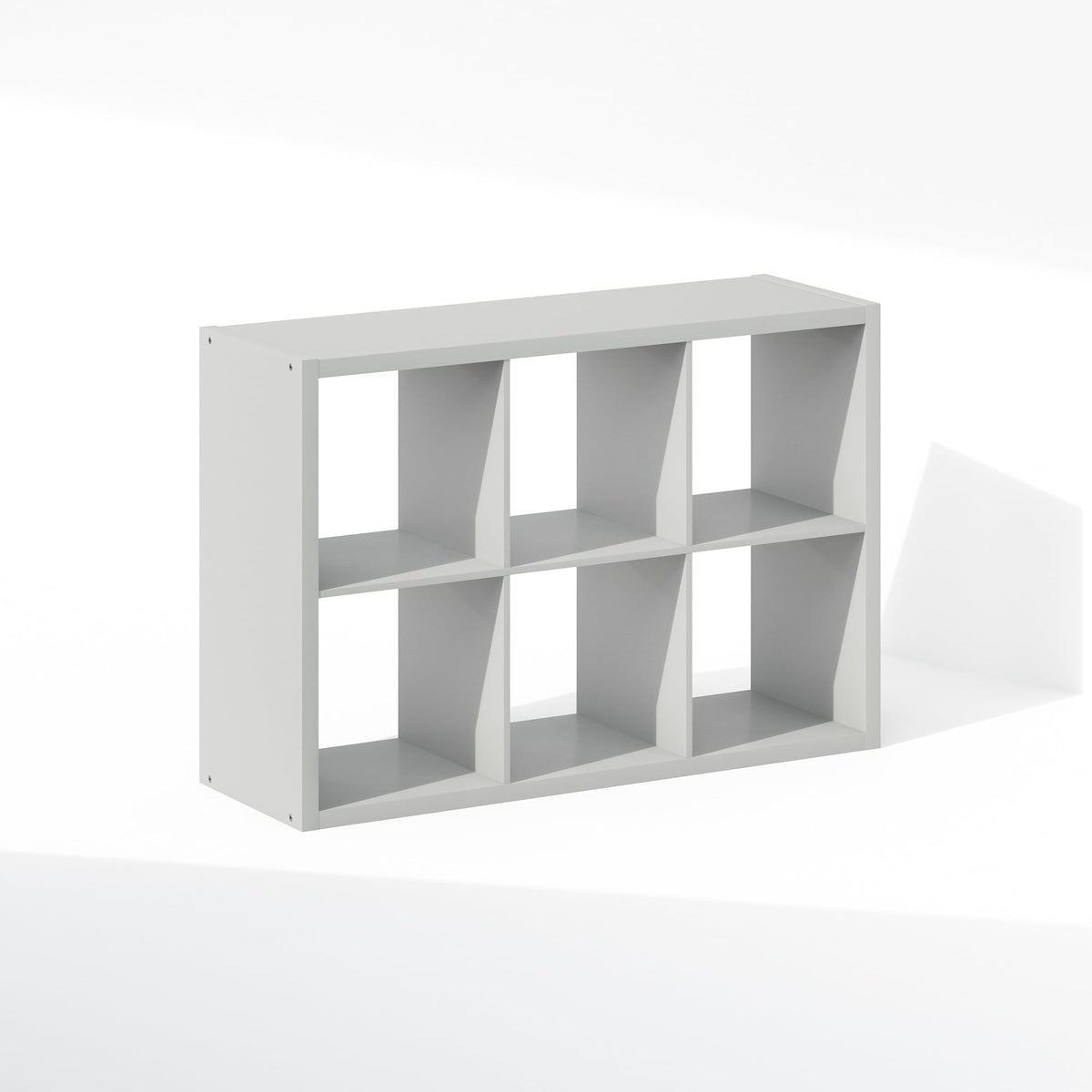 Furinno Cubic Extra Thick 6-Cube Closet Organizers and Storage, Light Grey