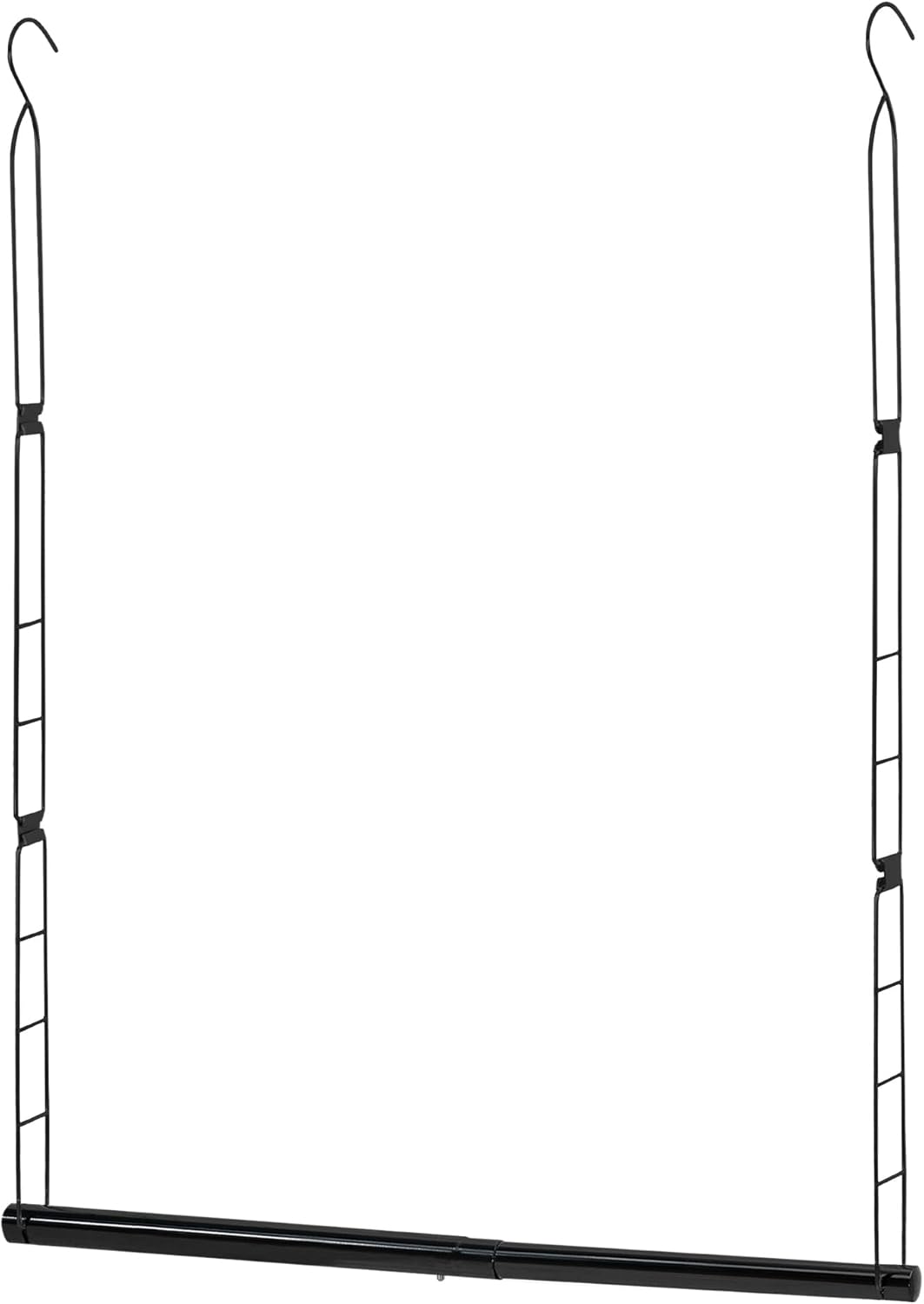 STORAGE MANIAC Hanging Closet Rod, Adjustable Width and Height Closet Hanging Organizer