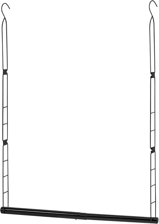 STORAGE MANIAC Hanging Closet Rod, Adjustable Width and Height Closet Hanging Organizer