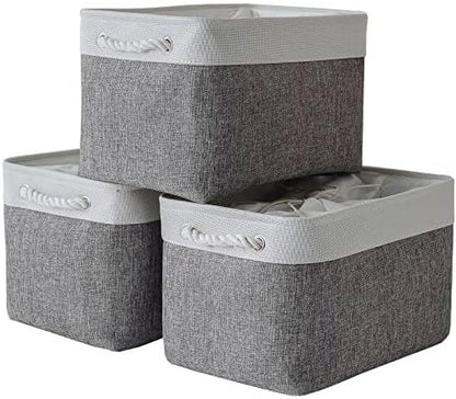 TheWarmHome Storage Baskets for Organizing, X Large - 3 Pack 17.7L×13.8W×9.8H in Foldable Storage