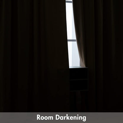 MIULEE Beige Velvet Curtains Thermal Insulated Blackout Curtain Drapes for Bedroom Living Room