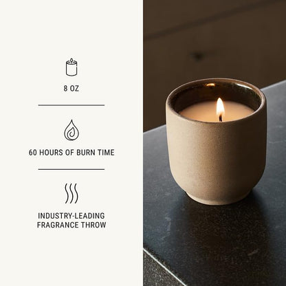 Homecourt Luxury Scented Candle, Mandarin Basile Scent, 60-Hour Burn Time, Soy Wax Blend, Organic