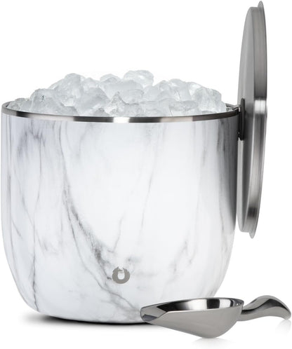 SNOWFOX XL Premium Vacuum Insulated Double Wall Stainless Steel Ice Bucket with Lid/Scoop, Bar