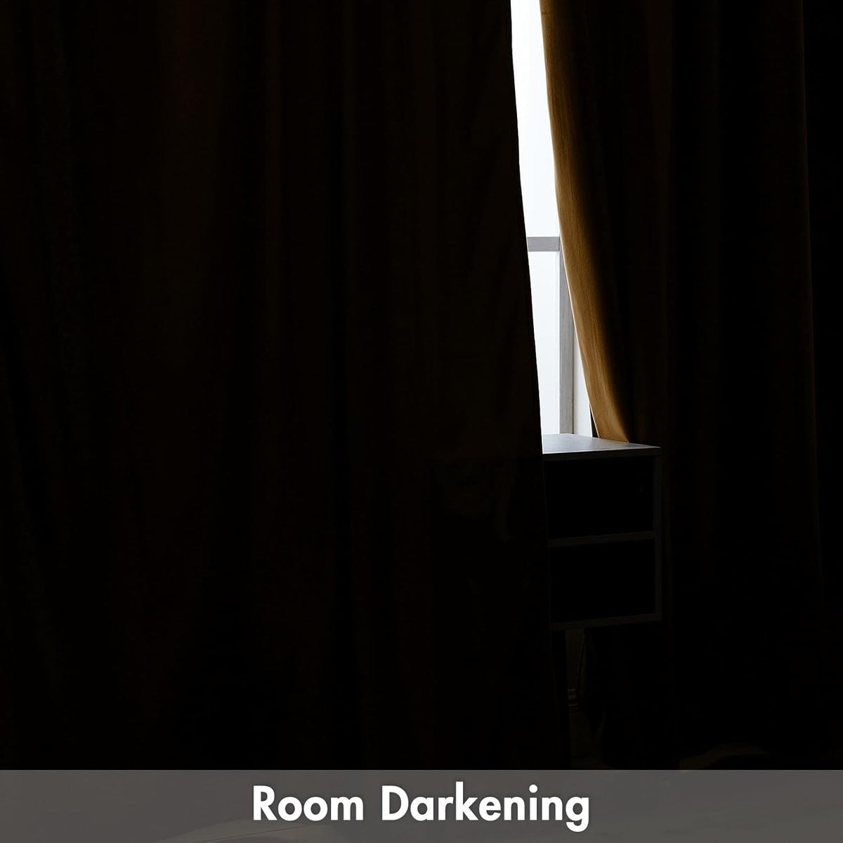 MIULEE Golden Brown Velvet Curtains Thermal Insulated Blackout Curtain Drapes for Bedroom Living