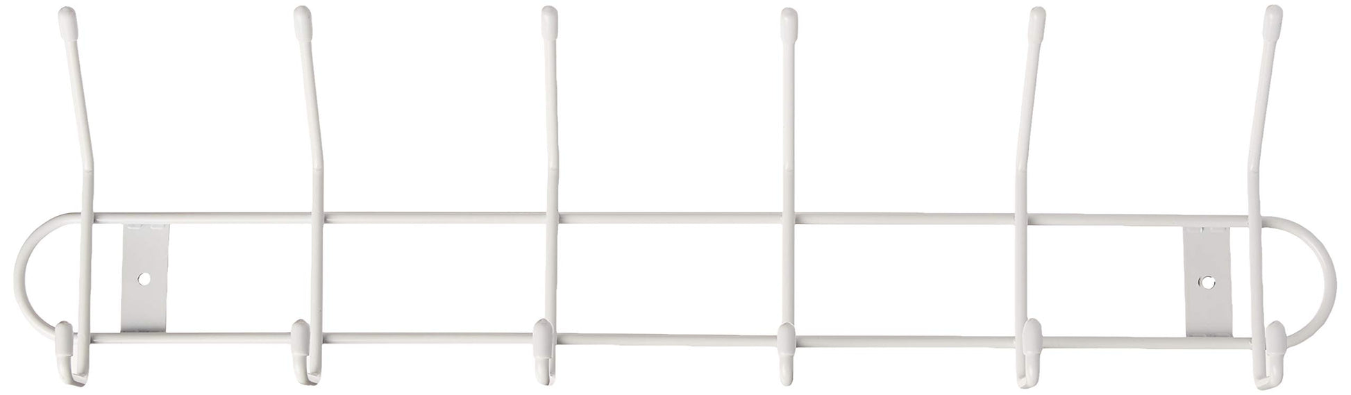 Spectrum 6 Hook Coat Rack Wall Mount for Entryway Closet Bathroom Garage, Sturdy Steel Wire Wall