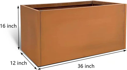 Corten Steel Planter Box Metal Outdoor Large Rectangular Rustic Durable Antique Detached for