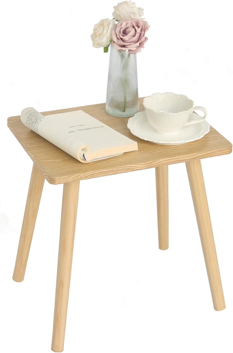AWASEN Side Table, Small End Accent Table for Living Room Bedroom Office Small Spaces, Modern Wood