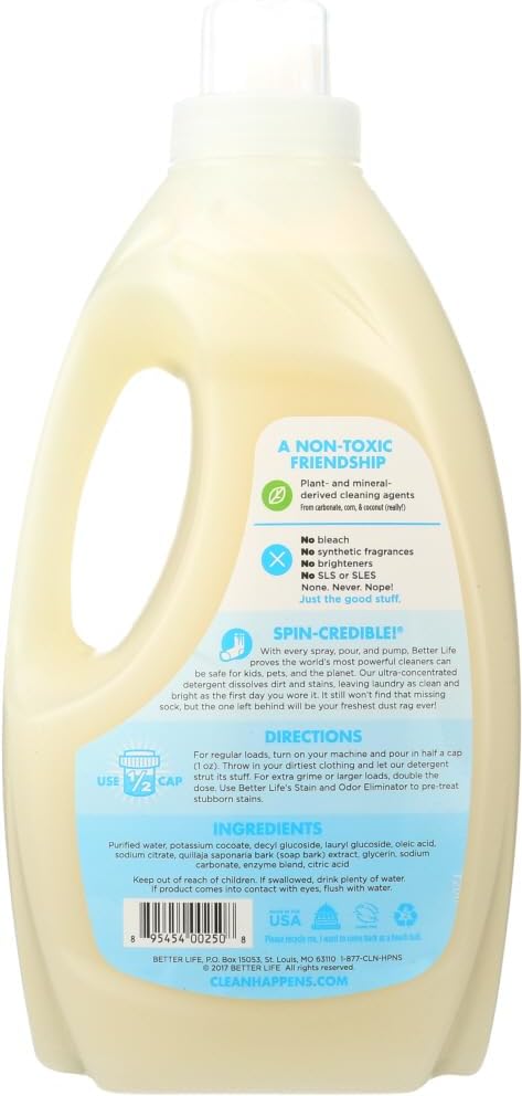 BETTER LIFE Laundry Detergent - Concentrated Liquid Laundry Soap for Automatic Washing Machine