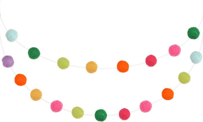36PC 9.8 Feet Felt Wool Balls Garland 4/5 Inch Hanging String Kit for Christmas Tree Garland