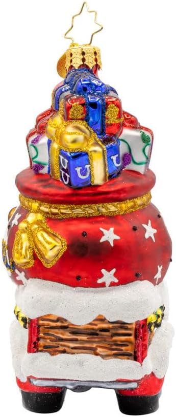 Christopher Radko Hand-Crafted European Glass Christmas Tree Decorative Ornament, Lone Star Santa