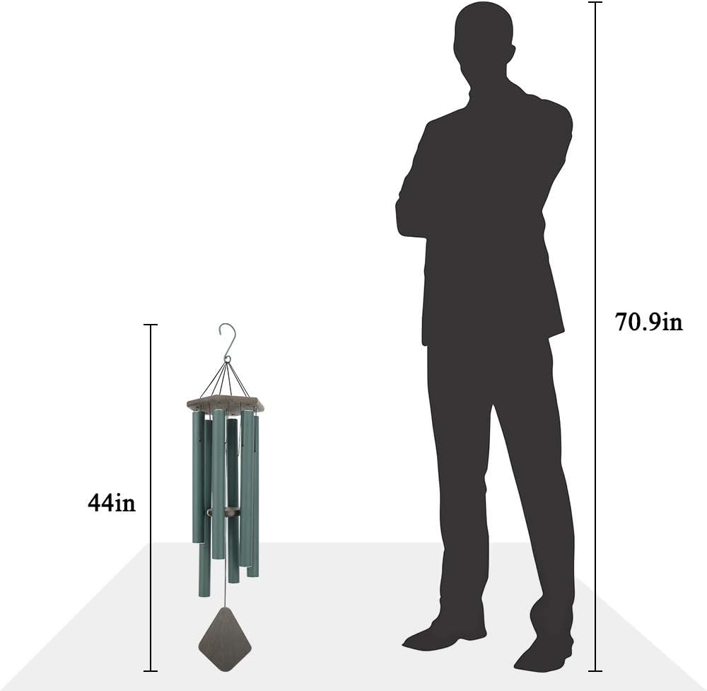 Wind Chimes Outdoor Large Deep Tone, 44 Inches Sympathy Wind Chimes Tuned Soothing Melody, Memorial