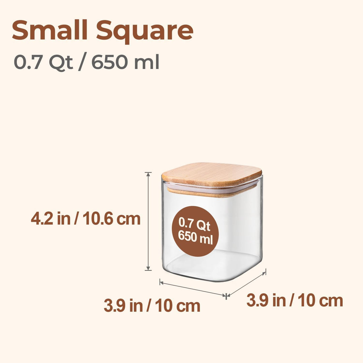 ComSaf 0.7 Qt Glass Food Storage Jars Set of 9, Clear Glass Storage Containers with Lids, Pantry