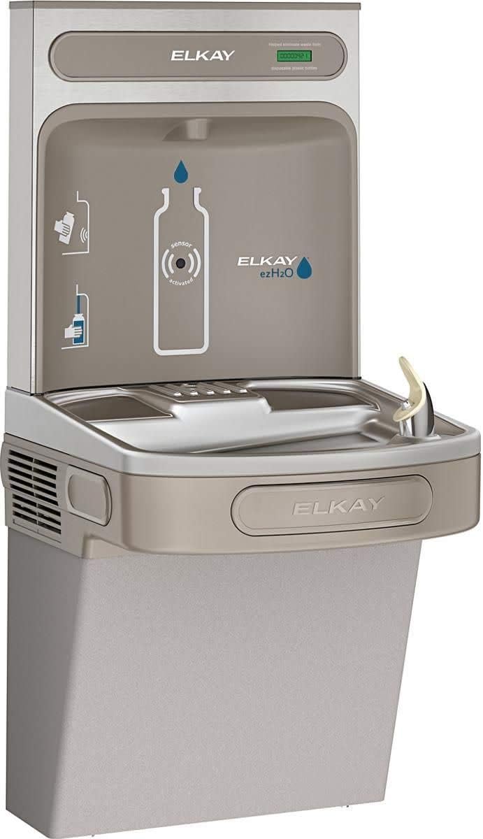 Elkay EZS8WSLK ezH2O Bottle Filling Station with Single ADA Cooler Non-Filtered Refrigerated Light
