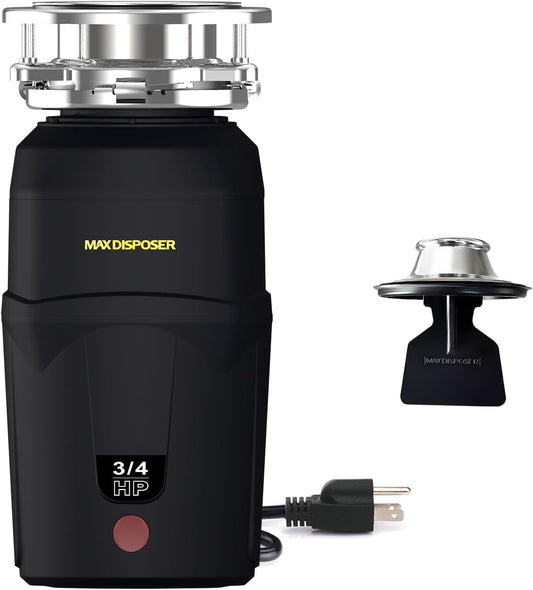 A600 Garbage Disposal 3/4 HP for Kitchen Sink, Food Waste Disposer Fast Continuous Feed Stainless