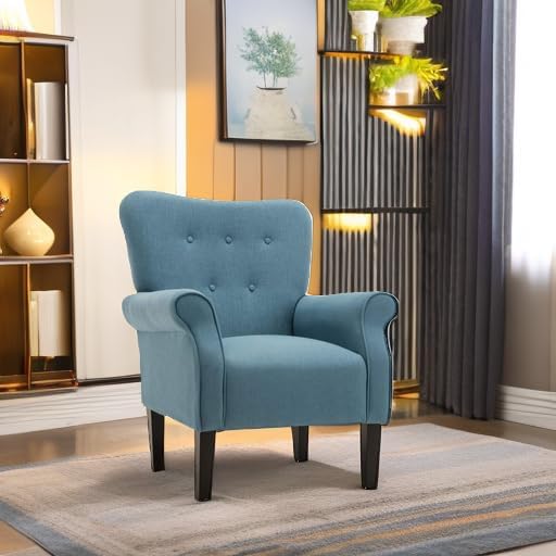 BELLEZE Modern Accent Chair, High Back Armchair, Upholstered Wingback Side Chair, Padded Single