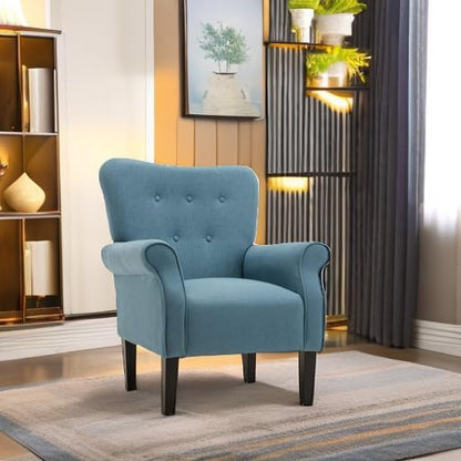 BELLEZE Modern Accent Chair, High Back Armchair, Upholstered Wingback Side Chair, Padded Single