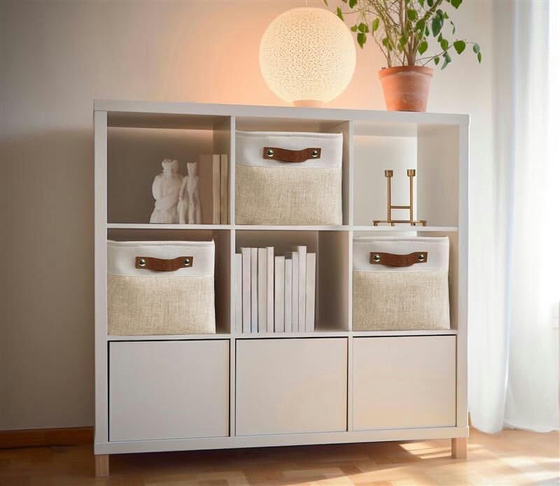DECOMOMO Storage Bins Fabric Storage Baskets for Shelves, Linen Closet Organization Toys Nursery