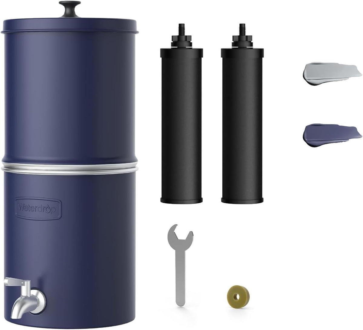 Waterdrop 2.25G Gravity Water Filter System, NSF/ANSI 42&371 Standard, Stainless Steel System with