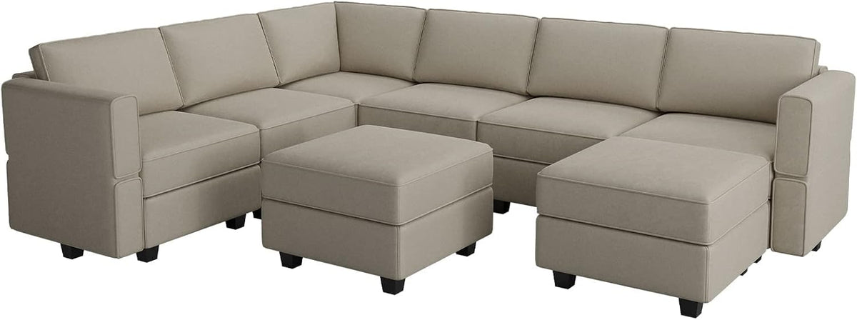 Belffin Modular Sectional Sofa with Storage Seat Oversized U Shaped Couch with Reversible Chaise