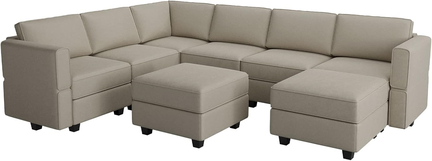 Belffin Modular Sectional Sofa with Storage Seat Oversized U Shaped Couch with Reversible Chaise