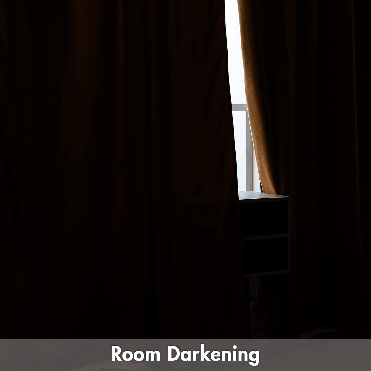 MIULEE Gold Brown Velvet Curtains Thermal Insulated Blackout Curtain Fall Drapes for Bedroom Living