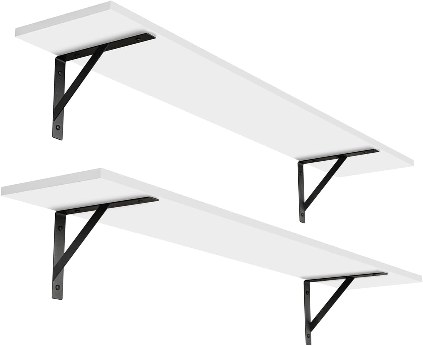 DINZI LVJ Long Wall Shelves, 39.4Inch Wall Mounted Shelves Set of 2, Easy-to-Install, Wall Storage