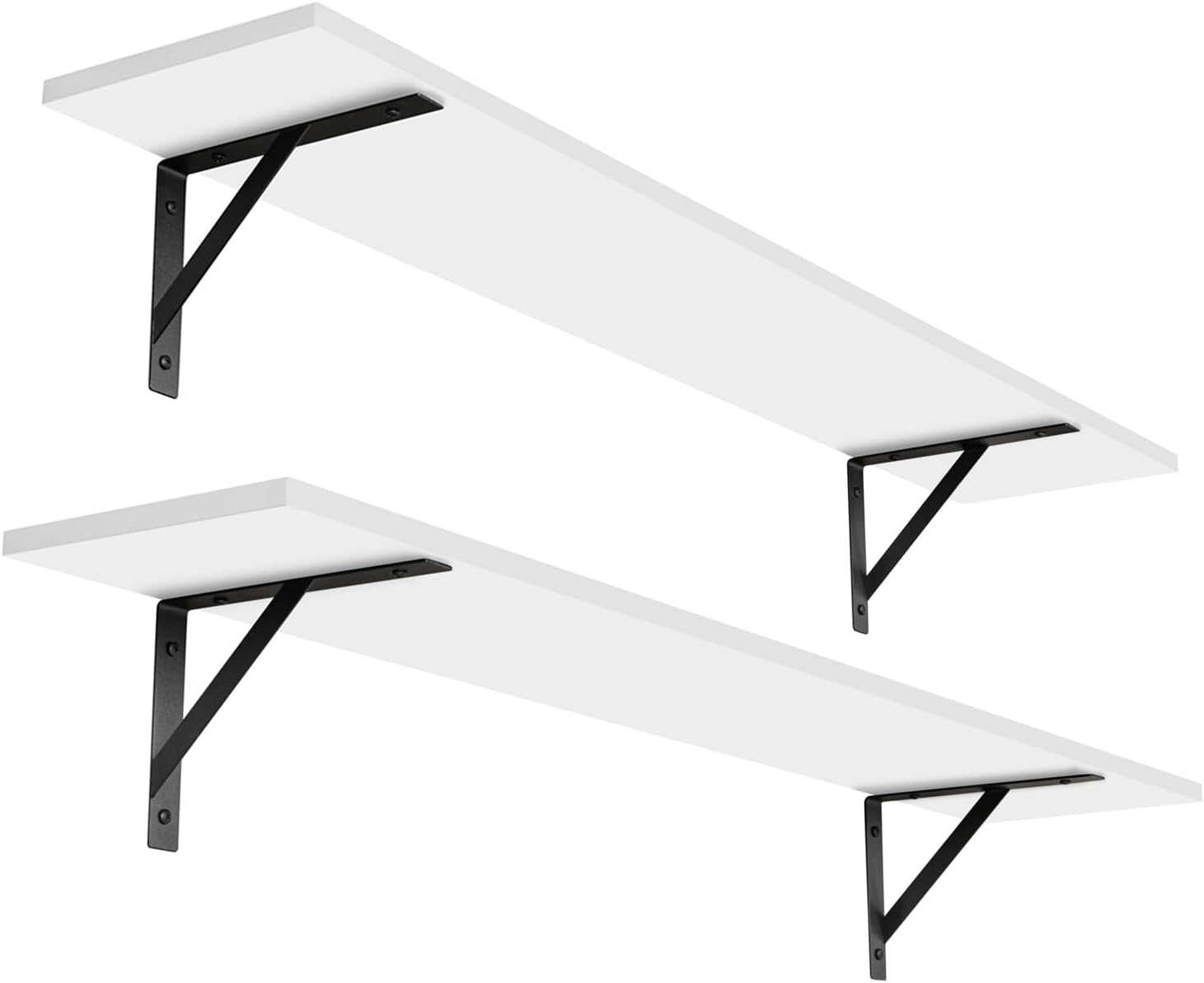 DINZI LVJ Long Wall Shelves, 39.4Inch Wall Mounted Shelves Set of 2, Easy-to-Install, Wall Storage