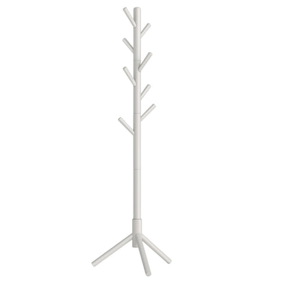 VASAGLE Solid Wood Coat Rack, Free Standing Tree-Shaped Coat Rack with 8 Hooks, 3 Height Options