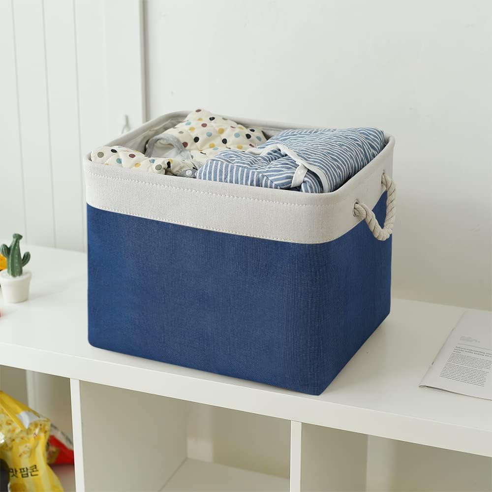 TcaFmac Organization and Storage Basket for Gifts Empty - 16x12x12 inch Large 2 Pack Collapsible