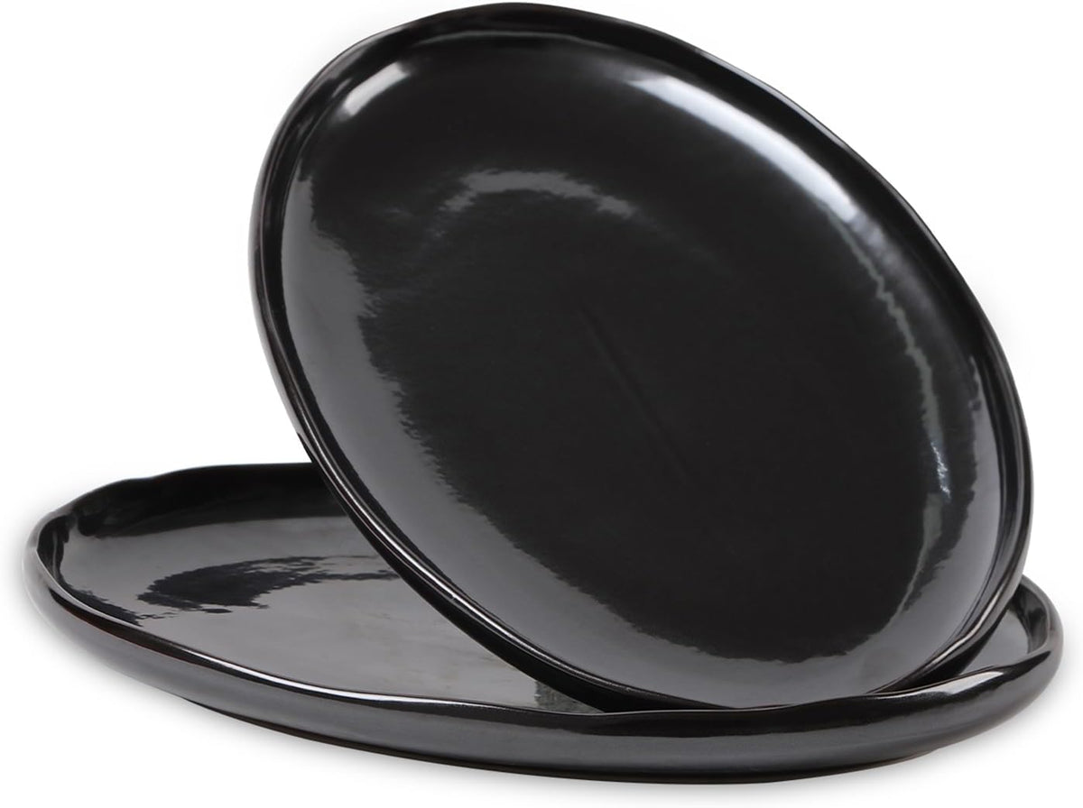 vicrays Serving Platter Ceramic Tray Plates Extra Large Oval 14.5 Inch Porcelain Dinner Plates Long