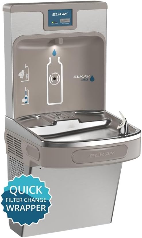 Elkay LZS8WSSP Enhanced Bottle Filler & Single ADA Cooler Refrigerated Stainless High Capacity Lead