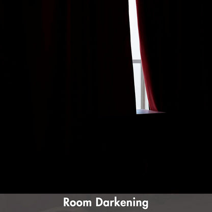 MIULEE Christmas Red Velvet Curtains Thermal Insulated Blackout Curtain Drapes for Bedroom Living