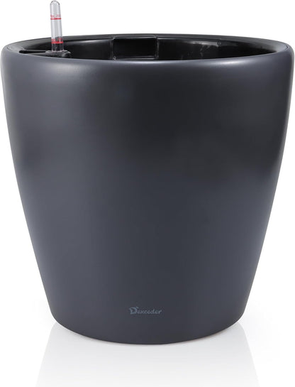 Dexceder 15x14 Self Watering Planter with Wheels Indoor Outdoor, Inner Pot Design, Thickened Large