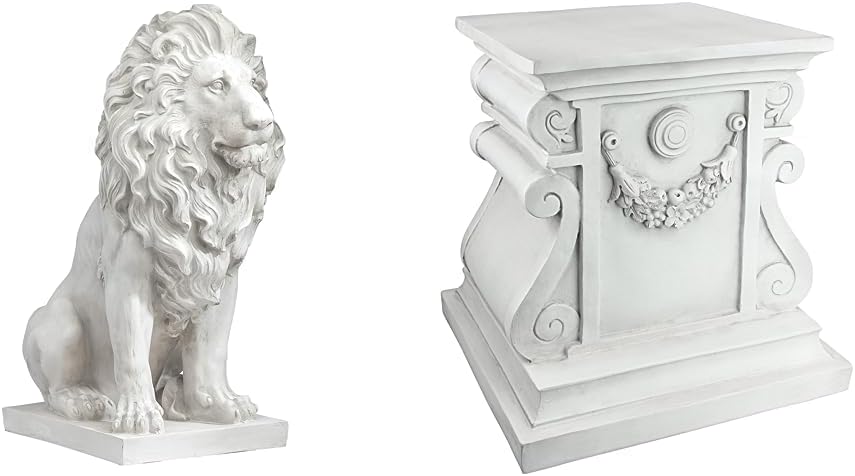 Design Toscano Lion of Florence Sentinel Statue (13 Inches Wide, 21 Inches Deep, 28 Inches High)