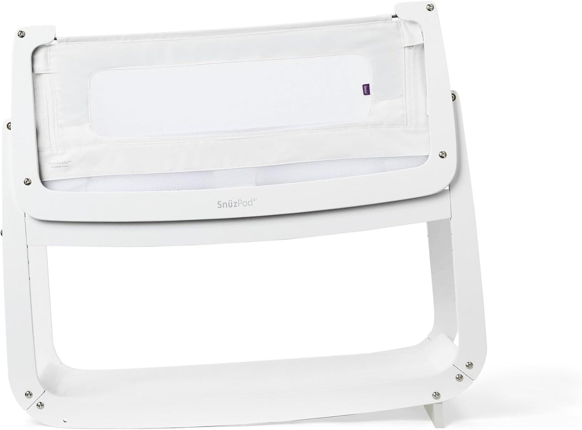 SnuzPod 4 Rocking Baby Bassinet Bedside Sleeper - Lightweight, Portable Bedside Bassinet, Lift Off