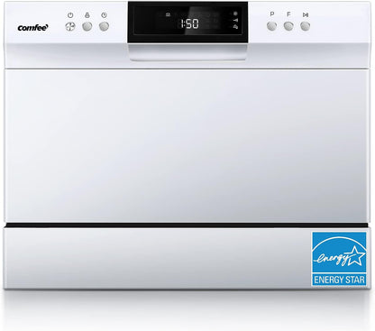 COMFEE??Portable Mini Dishwasher, Energy Star, Countertop, 6 Place Settings, with 8 Washing