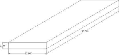 Joel's Antiques 30 Inch Wooden Floating Shelves for Wall - 30x12x2 in - Made of Natural Wood - Long