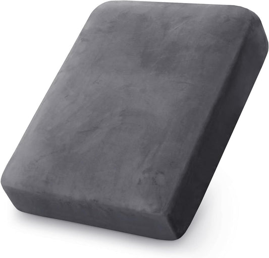 PrinceDeco Velvet Stretch Couch Cushion Cover, Sofa Slip Covers for Cushion Couch Chair Loveseat