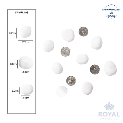 Royal Imports 5LB Decorative Stones River Pebbles Painting Rocks for Fish Aquariums, Plant Gravel