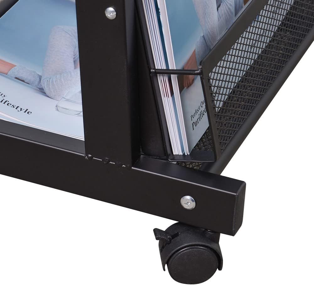 Floor Magazine Rack brochure Display Stand for Offices and Public Reception Area，Literature Rack