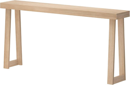 Plank+Beam Solid Wood Console Table, 66 Inch, Sofa Table, Narrow Entryway Table for Hallway, Behind