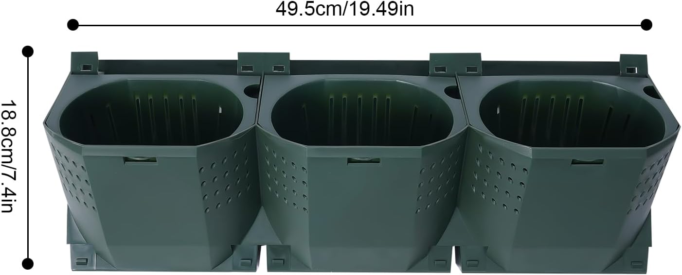 36 Pots Self-Watering Wall-Mounted Planter, 39.4”L x 46.5”H Vertical Wall Planter Self Watering