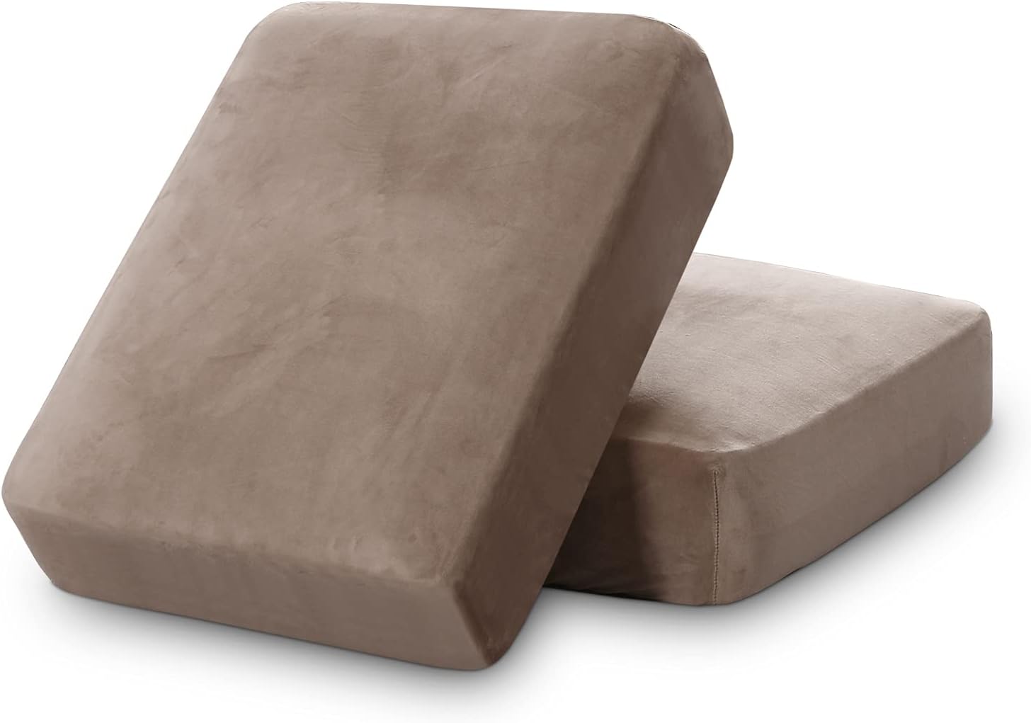 PrinceDeco Velvet Sofa Cushion Covers, Stretch Couch Cushion Covers for Individual Seat Couch
