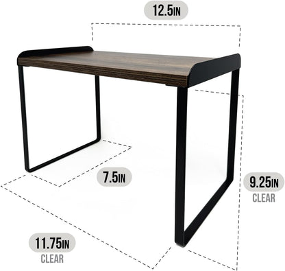 Mitus Shelf Organizer and Storage, Tiered Wood Cabinet Rack for The Kitchen Counter, Bathroom