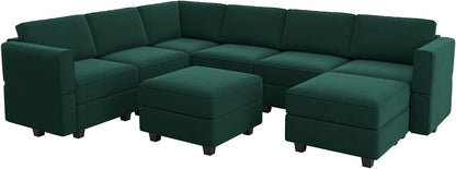 Belffin Modular Sectional Sofa with Storage Seat Oversized U Shaped Couch with Reversible Chaise