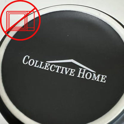 COLLECTIVE HOME - Black Monogram Ceramic Mugs, 15 oz Golden Initial Coffee Cups, Elegant Alphabet