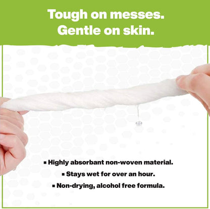 Crocodile Cloth Power Scrub - 6 pack. 480 (15" x 10") Heavy Duty Cleaning Wipes. Safe on Skin &