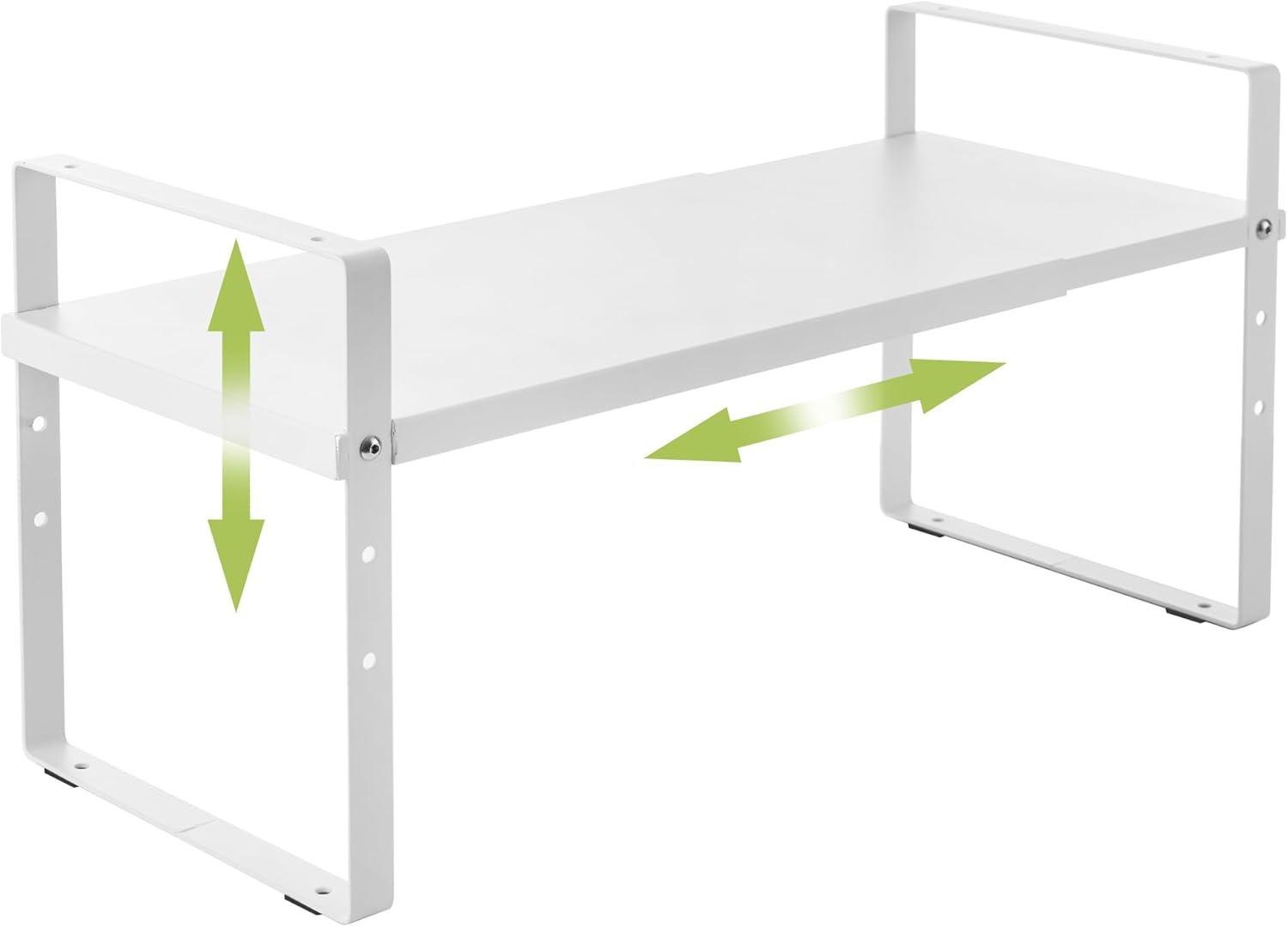 Expandable Cabinet Shelf Organizer Rack, Stackable Kitchen Counter Storage Shelves Stand