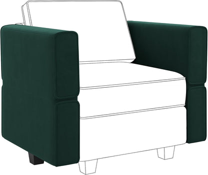 Belffin Modular Sofa Armrest Backrest Module for Modular Sectional Sofa Couch Side Armrest